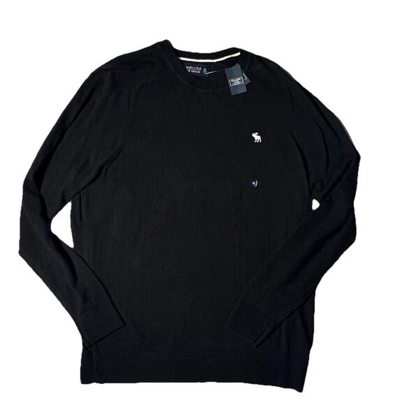 New Abercrombie & Fitch Mens Navy Sweater Cashmere Cotton XL - Picture 1 of 4